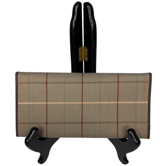 Burberrys Burberry Brown Check Canvas and Leather Long Wallet Authentic - Picture 2 of 14